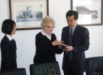 Mayor with Weihai official - April 2012